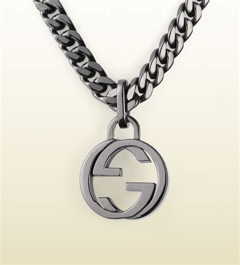 gucci necklace silver|interlocking g necklace in silver.